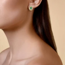 Серьги с изумрудом «Флор Эсмеральда»
