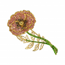 Брошь «Пробуждение мака»