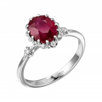 Кольцо с рубином «Слияние страстей»