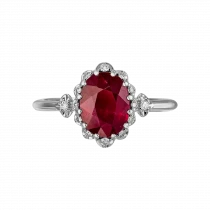 Кольцо с рубином «Слияние страстей»
