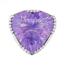 Кольцо «Лавандовое сердце»