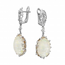 Серьги с опалом «Путь к звездам»