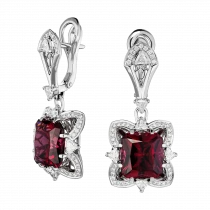 Серьги «Пульсация алых искр»