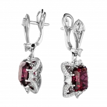 Серьги «Пульсация алых искр»