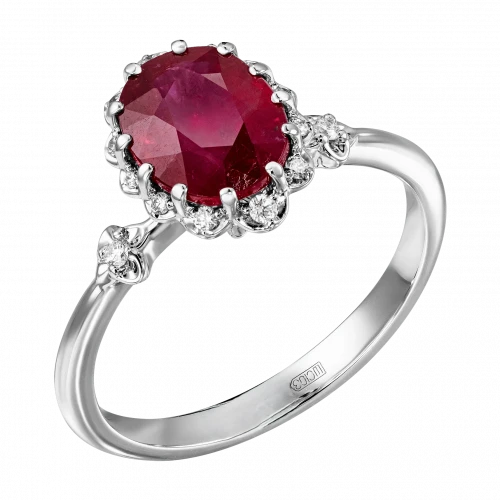 Кольцо с рубином «Слияние страстей»