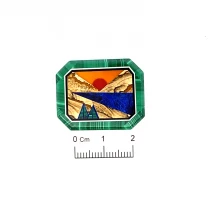 Мозайка миниатюра из цветных камней (1шт) 33,96 карат