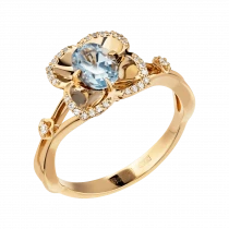 Кольцо «Цветочек голубой»